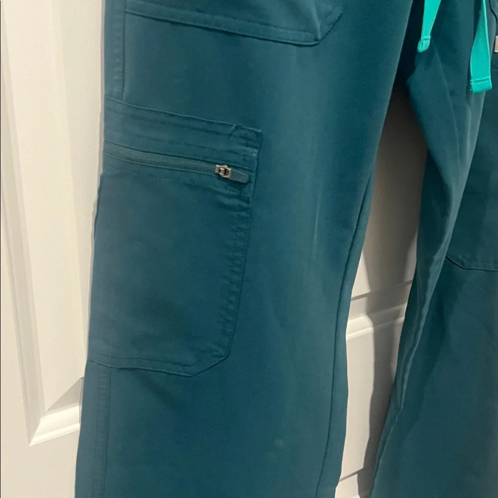 Figs Men's Dark Teal Joggers with Teal Drawstring